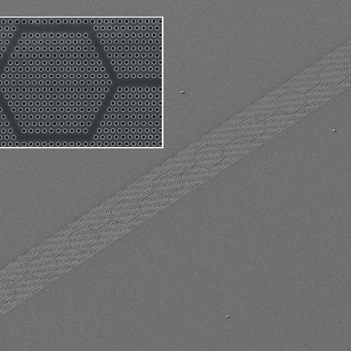 SEM image of a several mm long coupling device