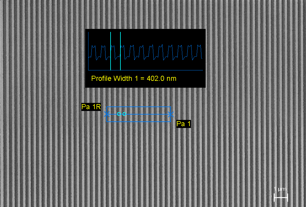 SEM image of a binary grating