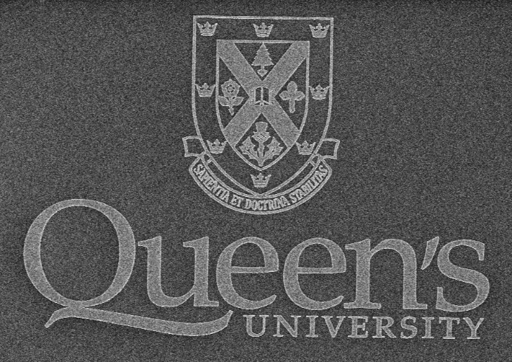 SEm image of Queen's Logo made by EBL