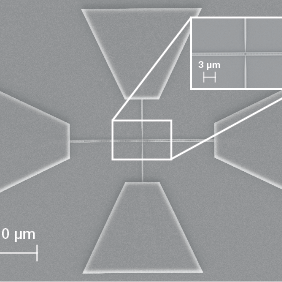 SEM image of a Cross-bar Photonic crystal cavity