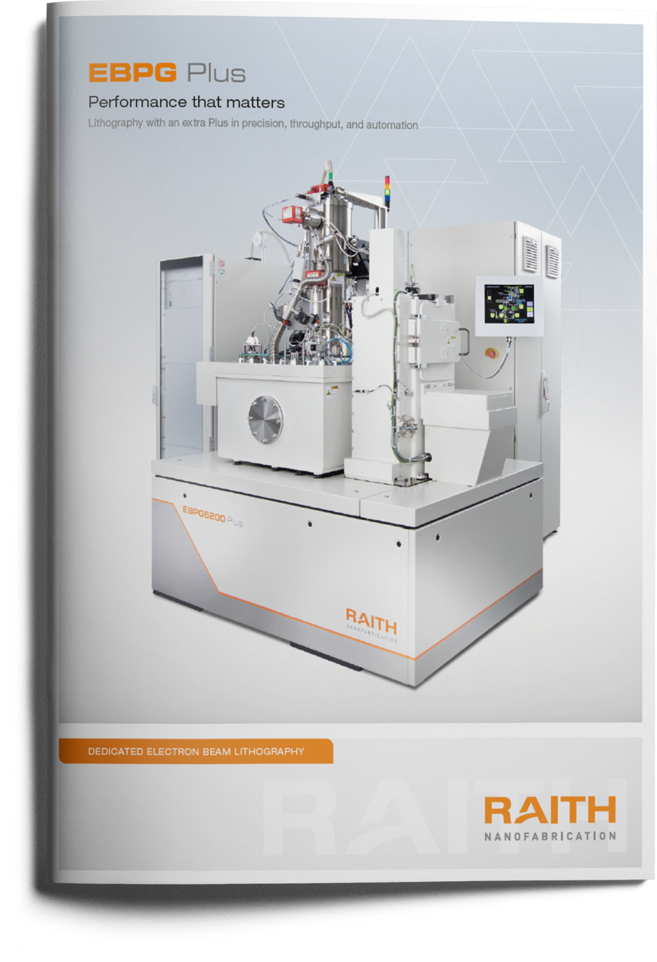 Mock-Up of the EBPG Plus high-resolution lithography system product brochure