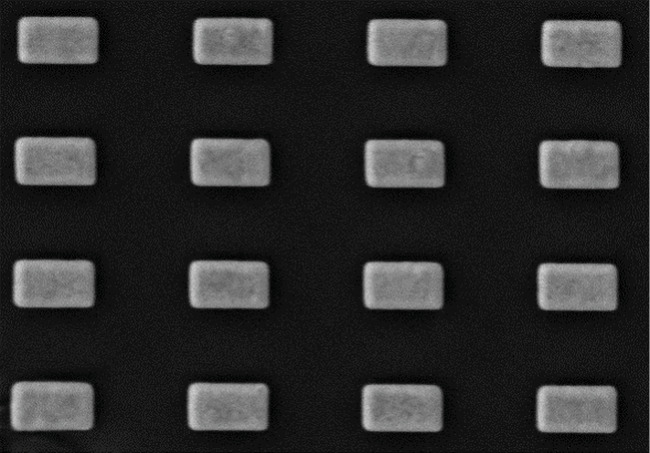 SEM image showing the large-volume milling with Bi