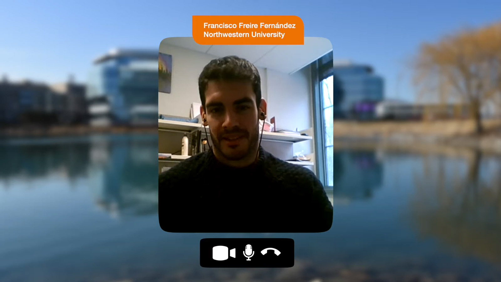 Video call interview snippet with Francisco Freire Fernandez from Northwestern University.