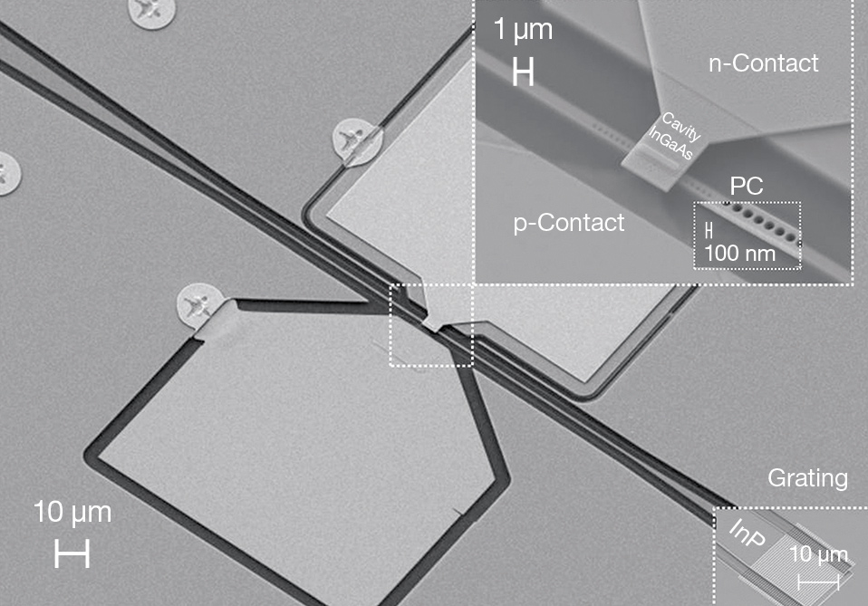 SEM image of a photonic crystal nanobeam laser